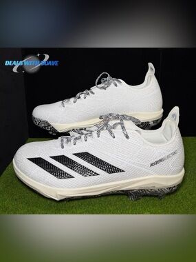 Adidas Adizero Electric 2.0 Baseball Cleat VWhite Snakeskin JR7817 Men's 15